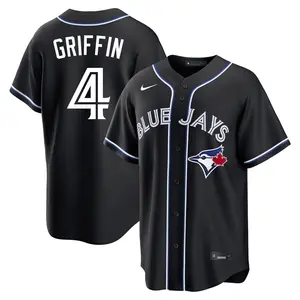 Alfredo Griffin Toronto Blue Jays Youth Replica Fashion Out Jersey - Black