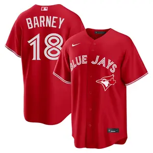 Darwin Barney Toronto Blue Jays Replica Canada Day Jersey - Red