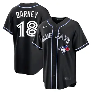 Darwin Barney Toronto Blue Jays Replica Fashion Out Jersey - Black
