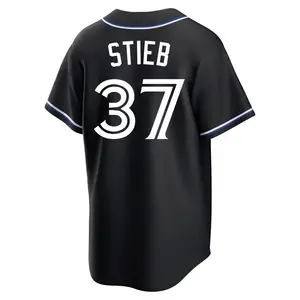 Dave Stieb Toronto Blue Jays Youth Replica Fashion Out Jersey - Black