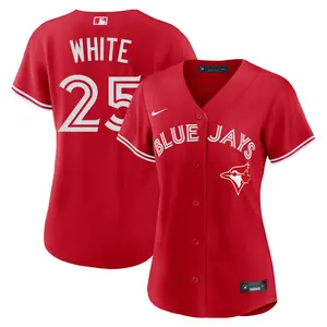 Devon White Toronto Blue Jays Women's Replica Red Canada Day Jersey - White