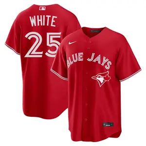 Devon White Toronto Blue Jays Youth Replica Red Canada Day Jersey - White