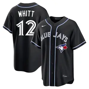 Ernie Whitt Toronto Blue Jays Replica Fashion Out Jersey - Black