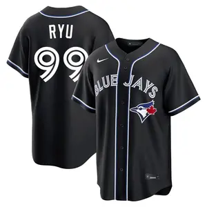 Hyun Jin Ryu Toronto Blue Jays Replica Fashion Out Jersey - Black