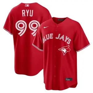 Hyun Jin Ryu Toronto Blue Jays Youth Replica Canada Day Jersey - Red