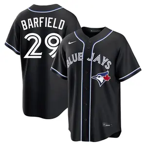 Jesse Barfield Toronto Blue Jays Replica Fashion Out Jersey - Black