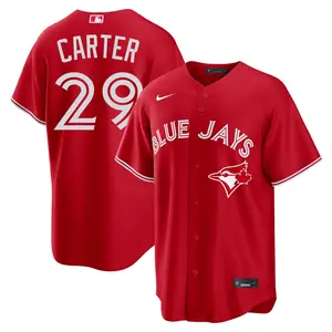 Joe Carter Toronto Blue Jays Replica Canada Day Jersey - Red