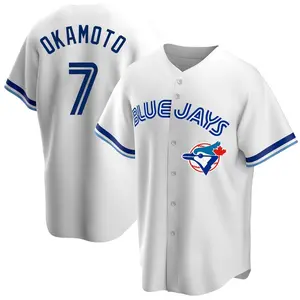 Kazuma Okamoto Toronto Blue Jays Replica Home Cooperstown Collection Jersey - White