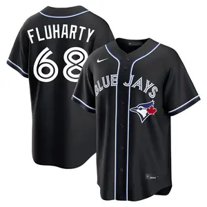 Mason Fluharty Toronto Blue Jays Youth Replica Fashion Out Jersey - Black