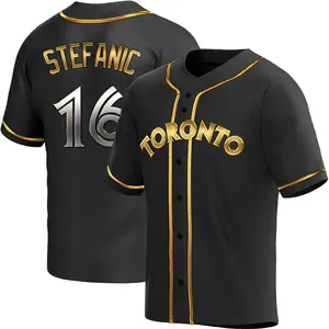 Michael Stefanic Toronto Blue Jays Replica Alternate Jersey - Black Golden