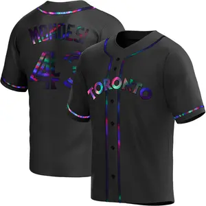 Raul Mondesi Toronto Blue Jays Replica Alternate Jersey - Black Holographic
