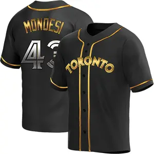Raul Mondesi Toronto Blue Jays Youth Replica Alternate Jersey - Black Golden