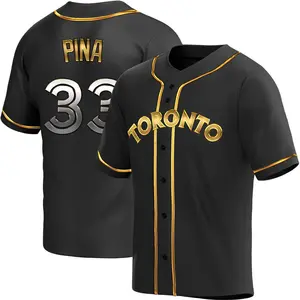 Robinson Pina Toronto Blue Jays Replica Alternate Jersey - Black Golden