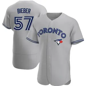 Shane Bieber Toronto Blue Jays Authentic Road Jersey - Gray