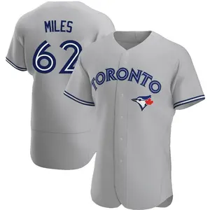 Spencer Miles Toronto Blue Jays Authentic Road Jersey - Gray