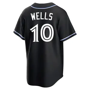 Vernon Wells Toronto Blue Jays Replica Fashion Out Jersey - Black