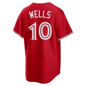 Vernon Wells Toronto Blue Jays Youth Replica Canada Day Jersey - Red