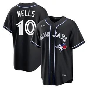 Vernon Wells Toronto Blue Jays Youth Replica Fashion Out Jersey - Black